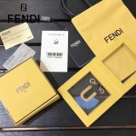 FENDI-024-8 專櫃新品ABCLICK系列原單U字母金屬搭配皮草掛飾可當首飾