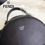FENDI 6223 甜美可愛風BY THE WAY黑色原版皮搭配花朵尾巴休閒雙肩包書包