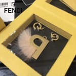 FENDI-024-17 專櫃新品ABCLICK系列原單P字母金屬搭配皮草掛飾可當首飾