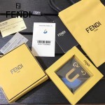 FENDI-024-8 專櫃新品ABCLICK系列原單U字母金屬搭配皮草掛飾可當首飾