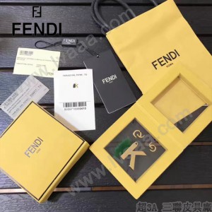 FENDI-024-21 專櫃新品ABCLICK系列原單K字母金屬搭配皮草掛飾可當首飾