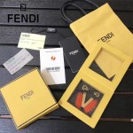 FENDI-024-7 專櫃新品ABCLICK系列原單V字母金屬搭配皮草掛飾可當首飾