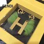 FENDI-024-20 專櫃新品ABCLICK系列原單H字母金屬搭配皮草掛飾可當首飾