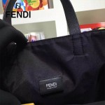 FENDI 246-2 專櫃最新款BAG BUGS小怪獸黑色原版皮手提單肩購物袋