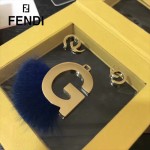 FENDI-024-27 專櫃新品ABCLICK系列原單G字母金屬搭配皮草掛飾可當首飾