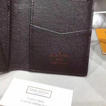 LV-M63145 原單經典路易威登設計打造男士主流Damier Graphite耐用材質製成咖啡色卡包