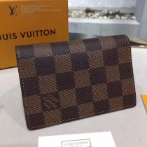 LV-M63145 原單經典路易威登設計打造男士主流Damier Graphite耐用材質製成咖啡色卡包