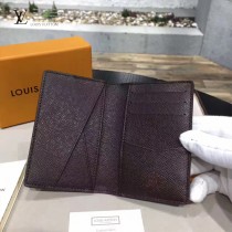 LV-M63145 原單經典路易威登設計打造男士主流Damier Graphite耐用材質製成咖啡色卡包
