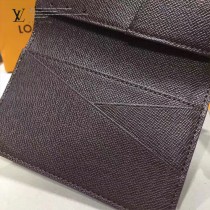LV-M63145 原單經典路易威登設計打造男士主流Damier Graphite耐用材質製成咖啡色卡包