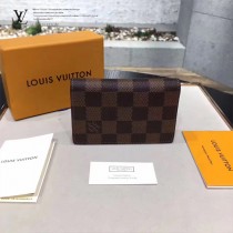 LV-M63145 原單經典路易威登設計打造男士主流Damier Graphite耐用材質製成咖啡色卡包