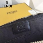 FENDI 0363-18 高檔新品老佛爺公仔造型原單小牛皮鉚釘設計休閒手拿包