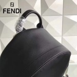 FENDI 2318 人氣經典款小怪獸眼睛金屬貼片原單尼龍面料配牛皮雙肩包書包