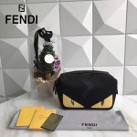 FENDI 306 輕巧實用小怪獸眼睛原單防水面料搭配牛皮化妝包收納包