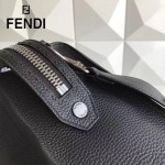 FENDI 2523-3 都市型男黑色原版牛皮手把鉚釘手提單肩包公文包