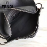 FENDI 2523-3 都市型男黑色原版牛皮手把鉚釘手提單肩包公文包