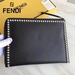 FENDI 0363-18 高檔新品老佛爺公仔造型原單小牛皮鉚釘設計休閒手拿包