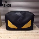 FENDI 306 輕巧實用小怪獸眼睛原單防水面料搭配牛皮化妝包收納包