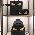 FENDI 306 輕巧實用小怪獸眼睛原單防水面料搭配牛皮化妝包收納包