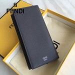 FENDI 0189-3 商務男士SELLERIA小怪獸眼睛貼片灰色原版牛皮長款西裝夾