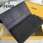 FENDI 0189-3 商務男士SELLERIA小怪獸眼睛貼片灰色原版牛皮長款西裝夾