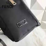 FENDI 266 型男必備無語表情貼片SELLERIA原單牛津尼龍配牛皮休閒雙肩包