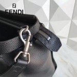 FENDI 8516-2 都市型男黑色原版牛皮手工縫線鉚釘裝飾手提單肩包