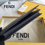 FENDI 0189-3 商務男士SELLERIA小怪獸眼睛貼片灰色原版牛皮長款西裝夾