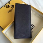 FENDI 0189 商務男士SELLERIA小怪獸眼睛貼片黑色原版牛皮長款西裝夾