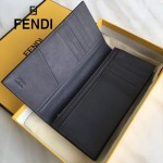 FENDI 0189-3 商務男士SELLERIA小怪獸眼睛貼片灰色原版牛皮長款西裝夾