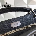 FENDI 8516-2 都市型男黑色原版牛皮手工縫線鉚釘裝飾手提單肩包