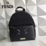 FENDI 266 型男必備無語表情貼片SELLERIA原單牛津尼龍配牛皮休閒雙肩包