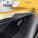 FENDI 0189-3 商務男士SELLERIA小怪獸眼睛貼片灰色原版牛皮長款西裝夾