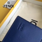 FENDI 0189-2 商務男士SELLERIA小怪獸眼睛貼片藍色原版牛皮長款西裝夾