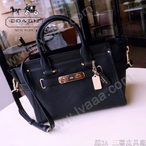 COACH-34816 mini原單粒面皮革拉鏈封口swagger經典手袋女士手提單肩斜挎包