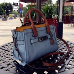 COACH-34417-2 大號拼色Swagger手袋女士手提單肩斜挎包