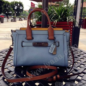 COACH-34417-2 大號拼色Swagger手袋女士手提單肩斜挎包
