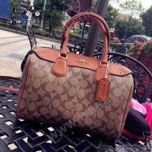 COACH-36187-4 大號PVC配牛皮最新枕頭包女士手提單肩斜挎包