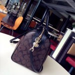 COACH-36187-3 大號PVC配牛皮最新枕頭包女士手提單肩斜挎包