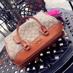 COACH-36187-4 大號PVC配牛皮最新枕頭包女士手提單肩斜挎包