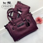 COACH-36497 大號最新專櫃爆款swagger系列金屬皮系列女士手提單肩斜挎包