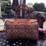 COACH-36187-4 大號PVC配牛皮最新枕頭包女士手提單肩斜挎包