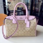 COACH-36187-5 大號PVC配牛皮最新枕頭包女士手提單肩斜挎包