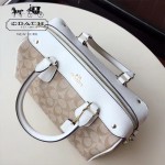 COACH-36187 大號PVC配牛皮最新枕頭包女士手提單肩斜挎包