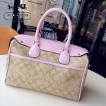 COACH-36187-5 大號PVC配牛皮最新枕頭包女士手提單肩斜挎包