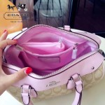 COACH-36187-5 大號PVC配牛皮最新枕頭包女士手提單肩斜挎包