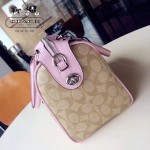 COACH-36187-5 大號PVC配牛皮最新枕頭包女士手提單肩斜挎包