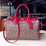 COACH-36187-2 大號PVC配牛皮最新枕頭包女士手提單肩斜挎包