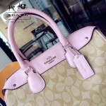 COACH-36187-5 大號PVC配牛皮最新枕頭包女士手提單肩斜挎包