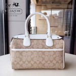 COACH-36187 大號PVC配牛皮最新枕頭包女士手提單肩斜挎包