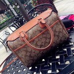 COACH-36187-4 大號PVC配牛皮最新枕頭包女士手提單肩斜挎包
